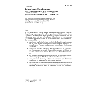 Internationales Übereink.EUROCONTROL