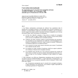 Conv. internationale EUROCONTROL