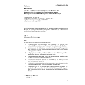 Abk. BRD-CH Rücktransp. mit Luftfahrzeug