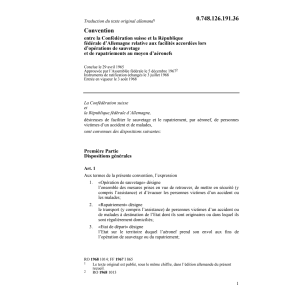 Convent. BRD-CH rapatriement d'aéronefs