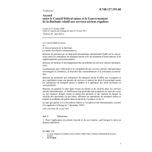 Acc. CH-Barbade services aériens rég.