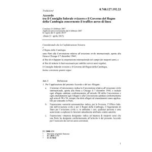 Acc. CH-Cambogia traffico aereo linea