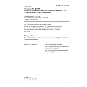Beschluss Nr2/04 Luftverkehrsausschusses