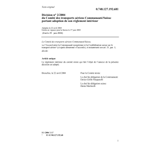 Déc.no 2/04 Comité transports aériens