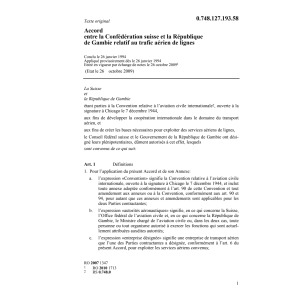 Acc République Gambie trafic aérien