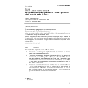 Acc.CH-Rép.Guinée Equatoriale trafic