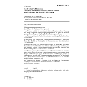 Abk. CH-Kirgisistan Luftverkehr