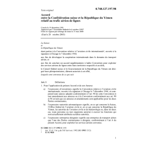 Acc. CH-Yémen trafic aérien de lignes
