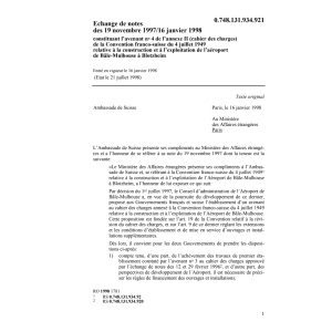 Echange de notes chiffre d'affaire