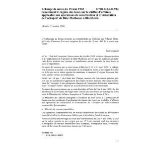 Echange notes taxes chiffre d'affaires