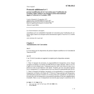 Protocole add. no 1 règles aérien intern