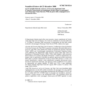 Scambio note dati passeggeri Passenger