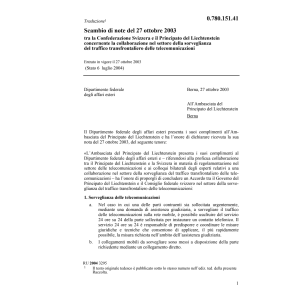 Scambio note CH-FL telecomunicazioni