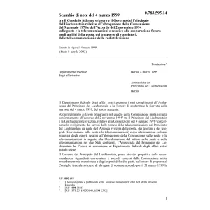 Conv. CH/FL servizi delle poste/telecom.