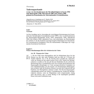 Änderungsurkunde Internat.Fernmeldeunion