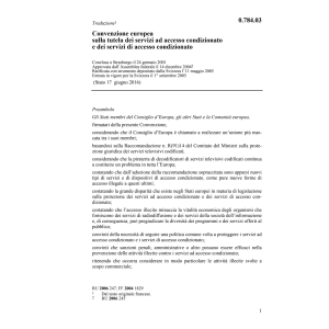 Conv. europ.servizi accesso condizionato