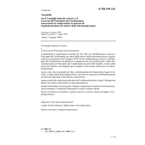 ACC. CH-FL reolament. telecomunicazioni