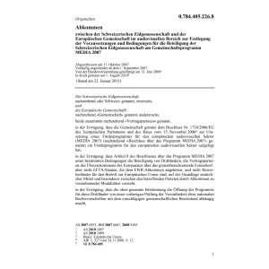 Abk. CH-EG Gemeinschaftprogrammen MEDIA