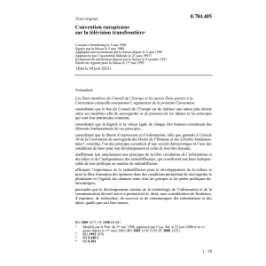 Conv. europ. télévision transfrontière