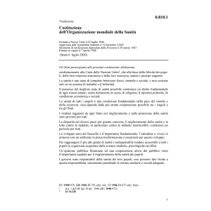 Costituz.Org.mondiale sanità 22.07.1946
