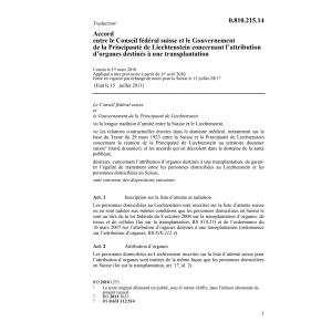 Acc. CH-FL organes transplantation