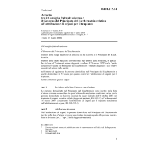 Acc. CH-FL organi trapianto