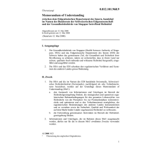 Memorandum Underst. Singapur Heilmittel