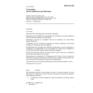 Conv. 21 févr. 71 substances psychotrope