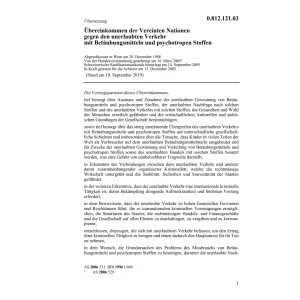 Übereink.Betäubungsmitteln psychotropen