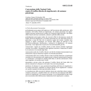 Conv.traffico stupefacenti sostanze