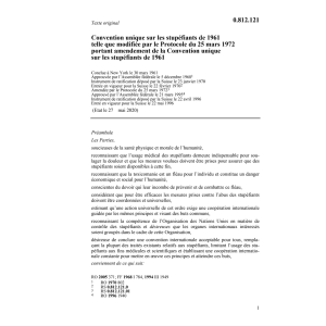 Conv.unique stupéfiants