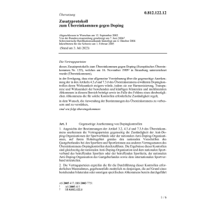Zusatzprot.Übereink. Doping