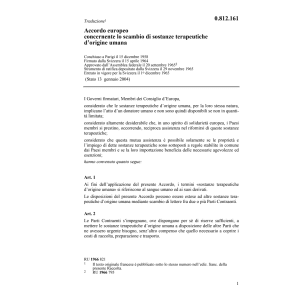 Acc.europ. 15 dicembre 1958 scambio sost