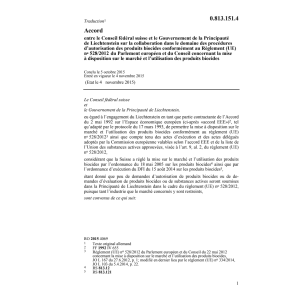 Acc. CH-FL produits biocides 98/8/CE