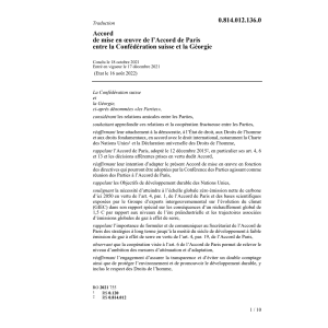 Accord de mise en œuvre Géorgie