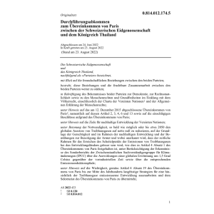 Durchführungsabk. Königreich Thailand