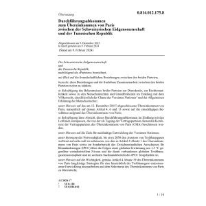 Durchführungsabkommen Tunesische Republ.