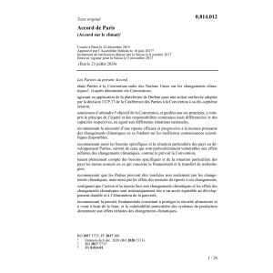 Accord de Paris sur le climat 5.11.17
