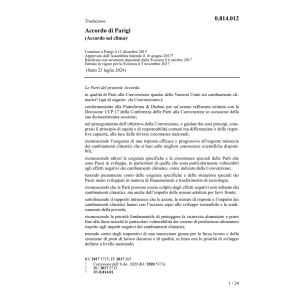 Accordo di Parigi sul clima 5.11.17