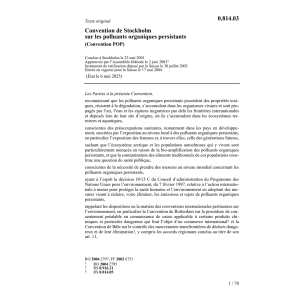 Convention POP polluants org.persistants