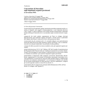Convenzione POP inquinati org.persistant