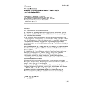 Übereink. Auswirkungen Industrieunfällen