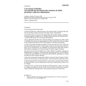 Conv. movimenti rifiuti pericolosi