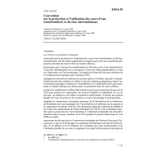 Conv. protection/utilisation lacs