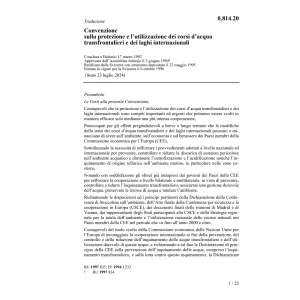 Conv. protezione utilizzazione dei laghi