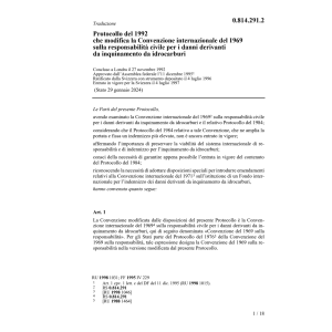 Conv. responsibilità civile per danni