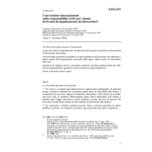 Conv.int. responsabilità civile p. danni