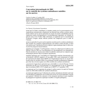 Conv. antisalissure nuisibles navires