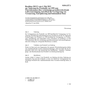 Beschluss 2012/2 4.5.12 Änd. Prot. 1999