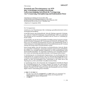 Prot.Übereink.Luftverunreinigung Ozon
